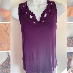 Ecote Embroidered Cutout Knit Top